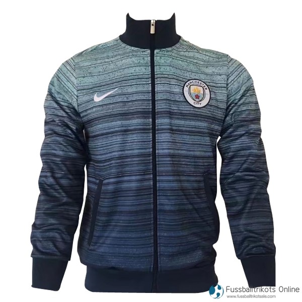 Manchester City Sweatjacken 2017-18 Blau Fussballtrikots Günstig